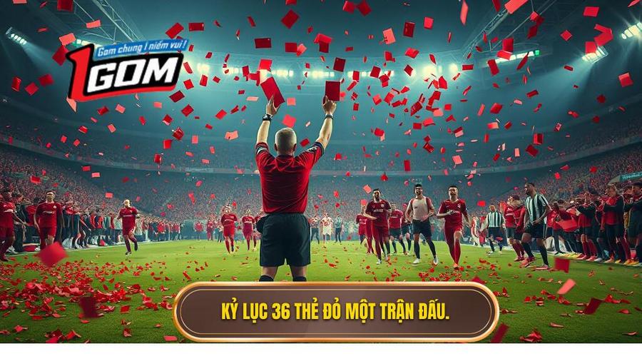 1. Kỷ lục 36 thẻ đỏ một trận đấu.