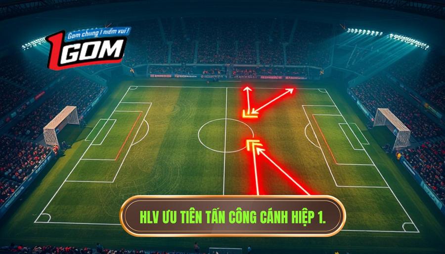 Tại sao các HLV ưu tiên khai thác hai cánh ngay từ hiệp 1?
